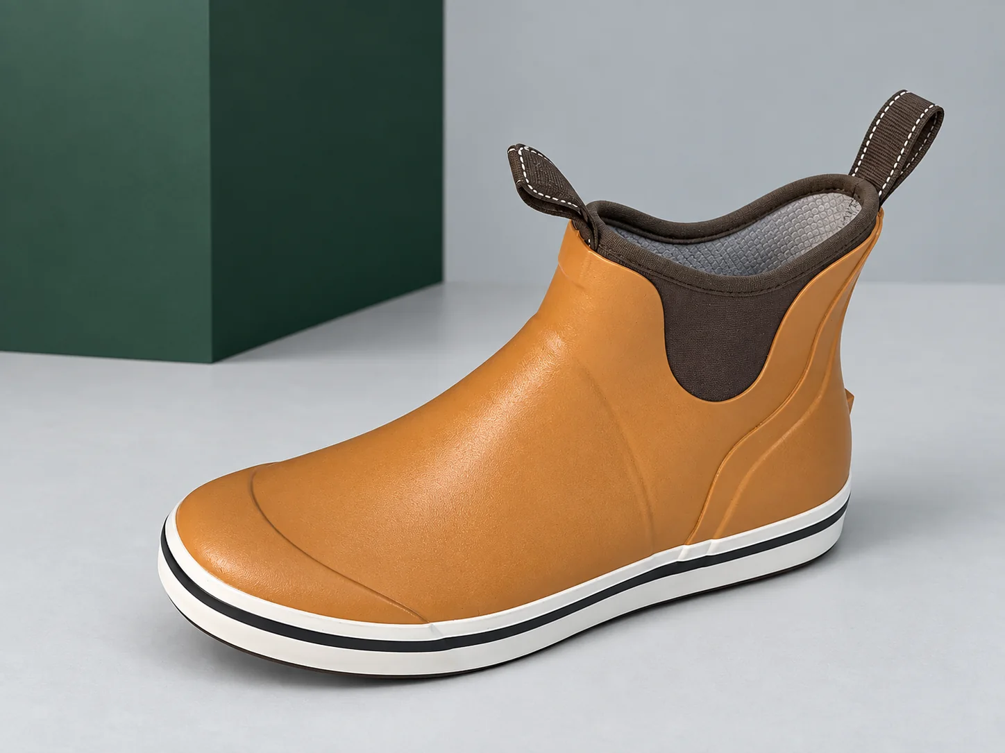 Tan functional ankle boot sample